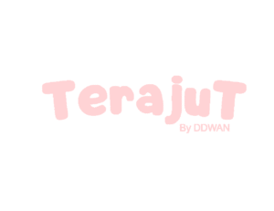 logo terajut putih kecil krem